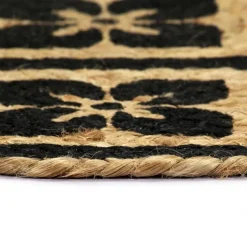 Best vidaXL Bordstabletter 4 st 38 cm rund jute Svart