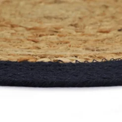 vidaXL Bordstabletter 4 st naturlig och marinblå 38 cm jute och bomull