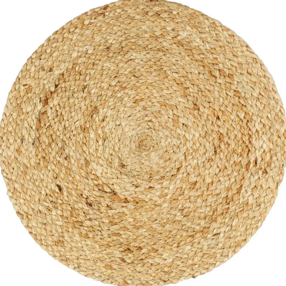 Clearance vidaXL Bordstabletter 4 st naturlig 38 cm rund jute Brun