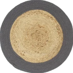 vidaXL Bordstabletter 4 st naturlig och antracit 38 cm jute och bomull