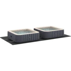 Outlet vidaXL Bottenmatta för pool 640 x 321 x 0,1 cm Syntetiskt tyg Svart