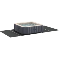 vidaXL Bottenmatta för pool Svart 550 x 280 x 0,1 cm Syntetiskt tyg