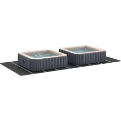 vidaXL Bottenmatta för pool Svart 999 x 500 x 0,1 cm Syntetiskt tyg
