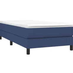 vidaXL Boxspring-sängram blå 80x200cm tyg