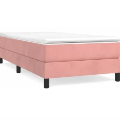 Clearance vidaXL Boxspring-sängram 80x200 cm sammet Rosa