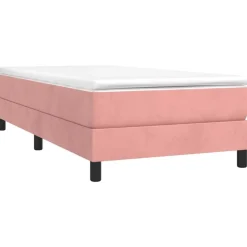 Clearance vidaXL Boxspring-sängram 80x200 cm sammet Rosa