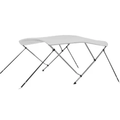 vidaXL Båtkapell 3 bågar vit 183x140x137 cm