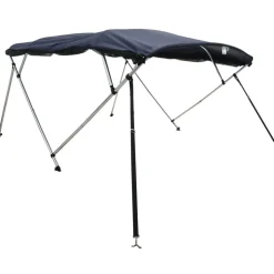 vidaXL Båtkapell med 4 bågar med sidoväggar i nät 243x(170-182)x137 cm