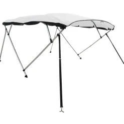vidaXL Båtkapell med 4 bågar med sidoväggar i nät 243x(170-182)x137 cm