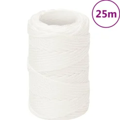 vidaXL Båtlina helvit 2 mm 25 m polypropylen