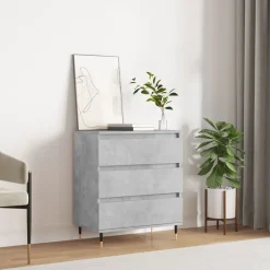 Online vidaXL Byrå 60x35x70 cm konstruerat trä Betonggrå