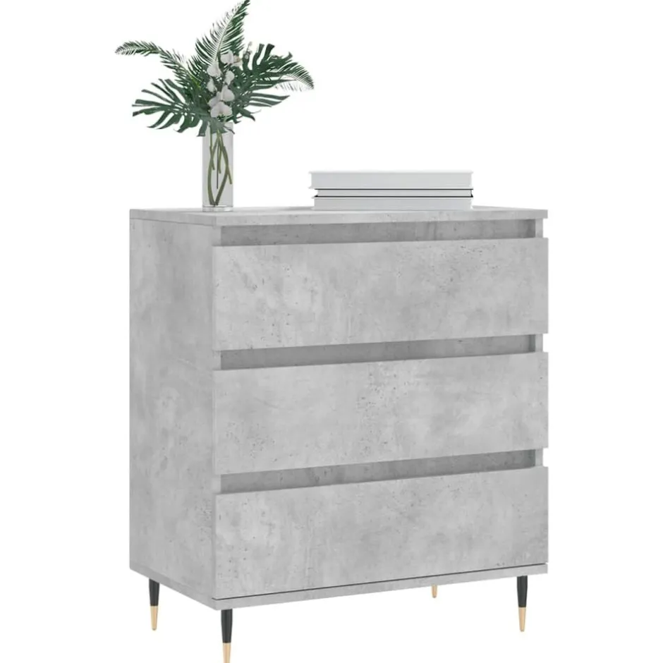 Online vidaXL Byrå 60x35x70 cm konstruerat trä Betonggrå
