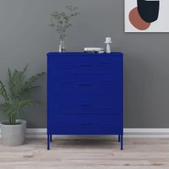 Sale vidaXL Byrå 80x35x101,5 cm stål Marinblå