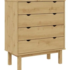 vidaXL Byrå OTTA 76,5x39,5x90cm massiv furu