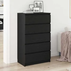 Sale vidaXL Byrå 60x36x103 cm konstruerat trä Svart ek