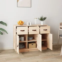 vidaXL Byrå 100x40x75 cm massiv furu