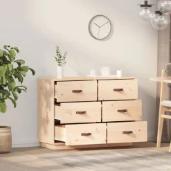 vidaXL Byrå 100x40x75 cm massiv furu