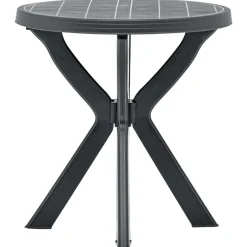 vidaXL Cafébord antracit Ø70 cm plast