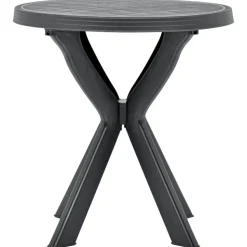 vidaXL Cafébord antracit Ø70 cm plast