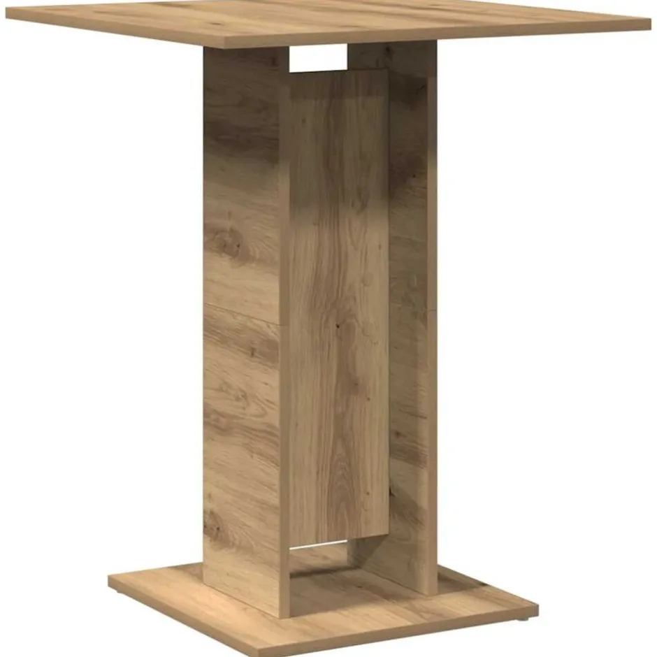 Discount vidaXL Cafébord åldrat trä 60x60x75 cm konstruerat trä artisan ek