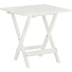 vidaXL Cafébord vit 46x46x47 cm massivt akaciaträ