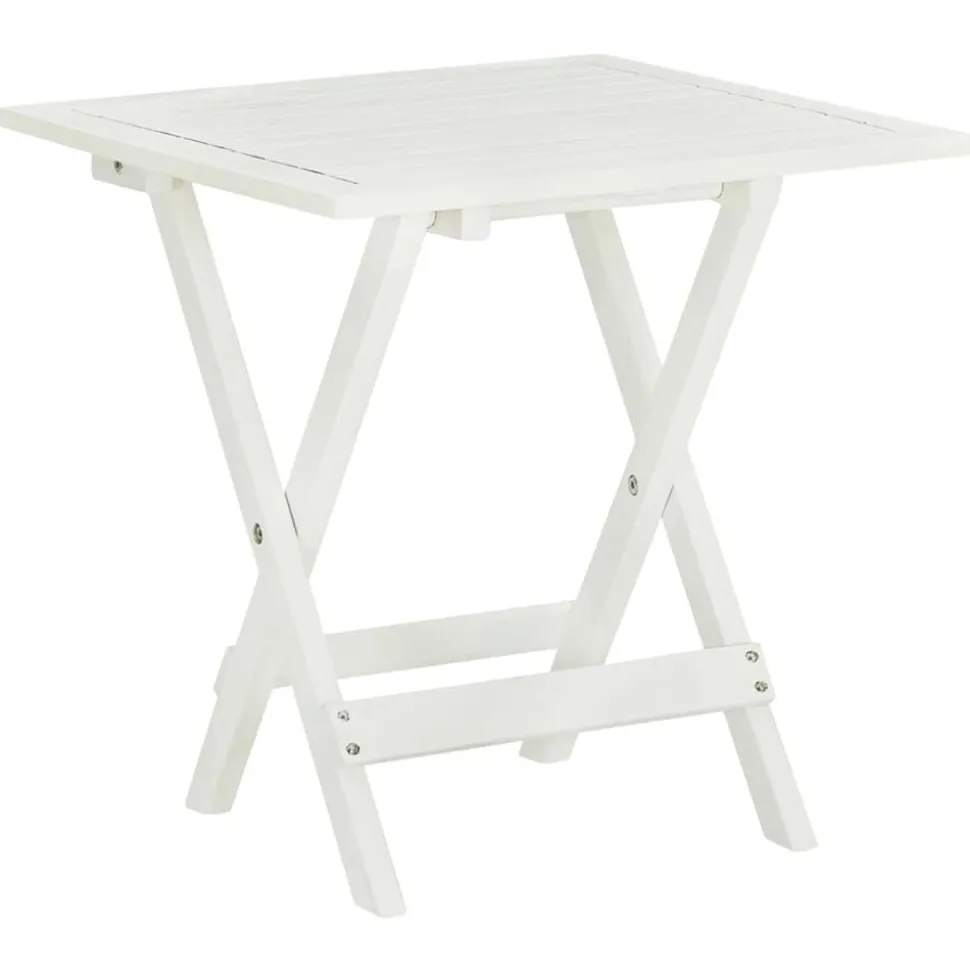 vidaXL Cafébord vit 46x46x47 cm massivt akaciaträ