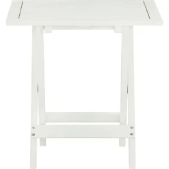 vidaXL Cafébord vit 46x46x47 cm massivt akaciaträ