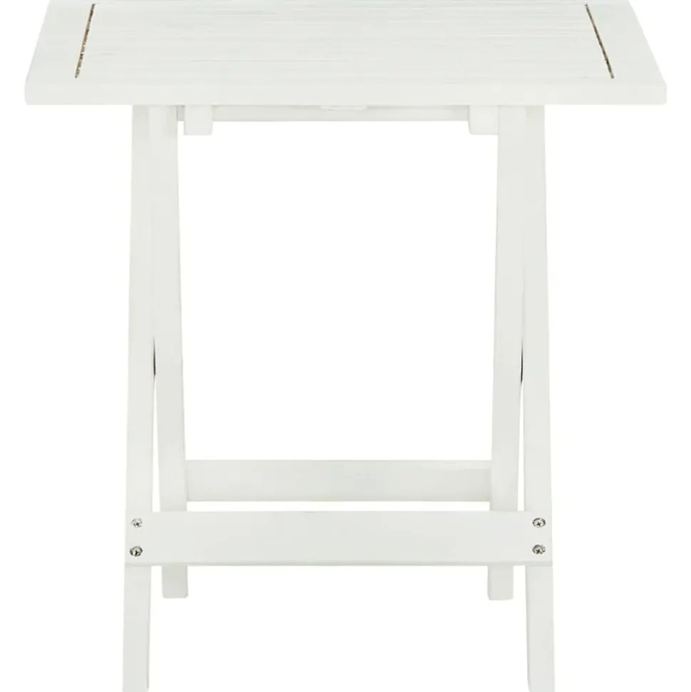 vidaXL Cafébord vit 46x46x47 cm massivt akaciaträ