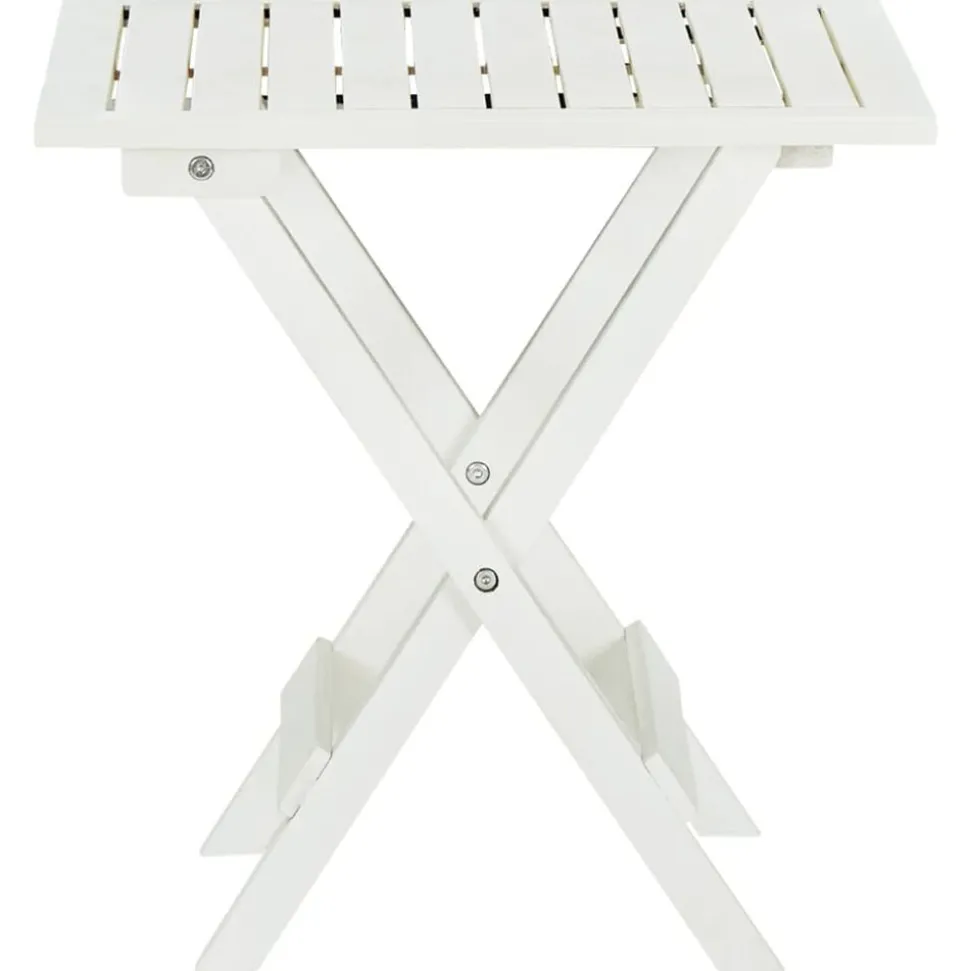 vidaXL Cafébord vit 46x46x47 cm massivt akaciaträ