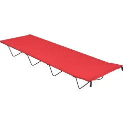 vidaXL Campingsäng 180x60x19 cm oxfordtyg och stål röd