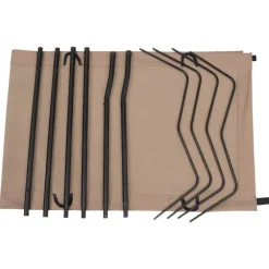 Hot vidaXL Campingsäng 180x60x19 cm oxfordtyg och stål Taupe