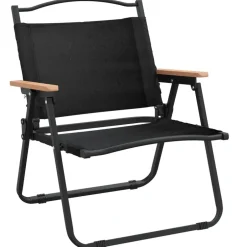 Discount vidaXL Campingstolar 2 st 54x43x59cm oxfordtyg Svart