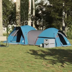 Outlet vidaXL Campingtält 5 personer vattentätt Blå