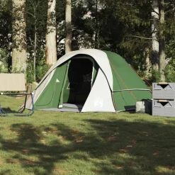 Outlet vidaXL Campingtält 4 personer vattentätt Grön