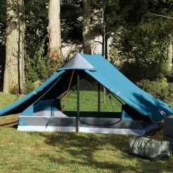 vidaXL Campingtält 2 personer blå vattentätt