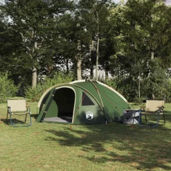 vidaXL Campingtält med tak Grön 308 x 268 x 130 cm Polyester