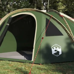 vidaXL Campingtält med tak Grön 308 x 268 x 130 cm Polyester