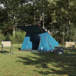 Clearance vidaXL Campingtält med tak med lagring 282 x 225 x 154 cm taffeta Blå