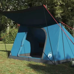 Clearance vidaXL Campingtält med tak med lagring 282 x 225 x 154 cm taffeta Blå