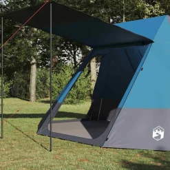 vidaXL Campingtält med tak med lagring Blå 482 x 360 x 227 cm taffeta