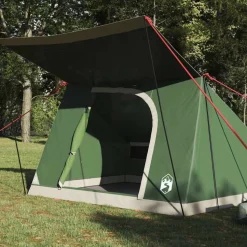 vidaXL Campingtält med tak med lagring Grön 282 x 225 x 154 cm taffeta