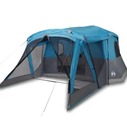 Best vidaXL Campingtält med veranda 4 personer vattentätt Blå