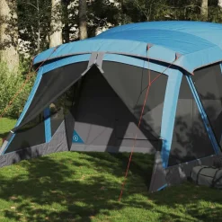 Best vidaXL Campingtält med veranda 4 personer vattentätt Blå