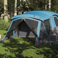 Best vidaXL Campingtält med veranda 4 personer vattentätt Blå