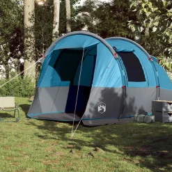 Best vidaXL Campingtält tunnel 4 personer vattentätt Blå