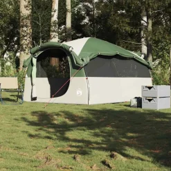 vidaXL Campingtält tunnel 6 personer grön vattentätt