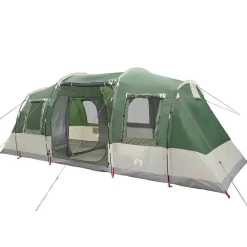 vidaXL Campingtält tunnel 4 personer grön vattentätt