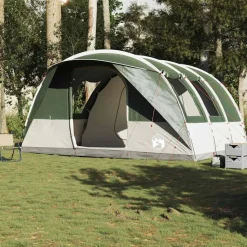 vidaXL Campingtält tunnel 5 personer grön vattentätt