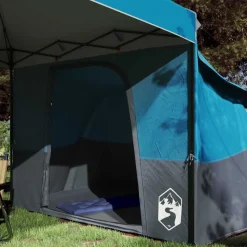 vidaXL Campingtältset med tak med lagring 2 pcs Blå Taffeta och tyg