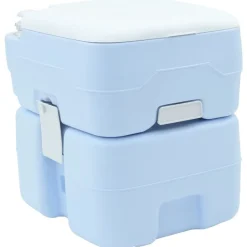 Discount vidaXL Campingtoalett Blå 41,5 x 36,5 x 42 cm Högdensitetspolyeten Ljusblå